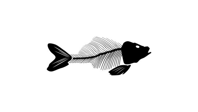 Fish bone silhouette