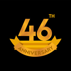 1st to 50th Anniversary elegant gold color