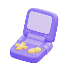 Flip Gamepad 3D Illustration