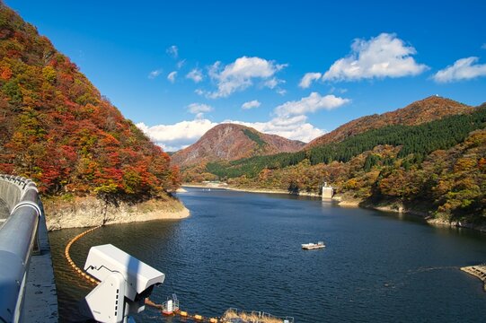 Naruko dam Miyagi prefecture in Autumn