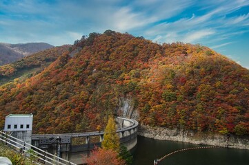 Naruko dam Miyagi prefecture in Autumn