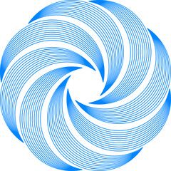 Abstract blue swirl background. Wave element