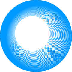 Abstract blue round circle. Wave element