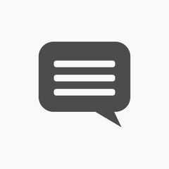 feedback, talk bubble icon vector. conversation, chat, speech, communication, sms, message symbol.
