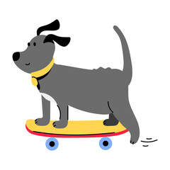 Dog Skateboarding 