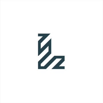 L Abstract logo for sale. Modern L logo. The logo design is made of lines that form a combination of the letter L and in black and white.