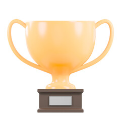 gold trophy cup 3d illustration