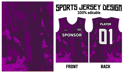 Naklejka na ściany i meble purple background jersey design for sport uniform