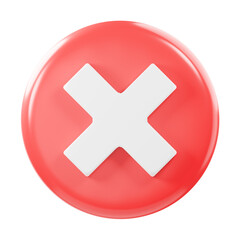 Obraz premium red cross button 3d illustration