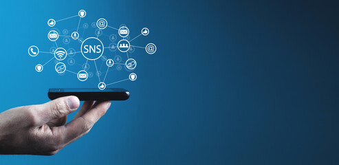 SNS. Social Networking Service. Internet. Technology