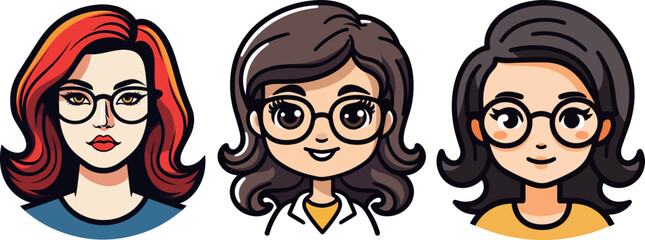 Girl with glasses Illustration Portfolio