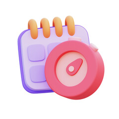 Time Management 3D Illustration