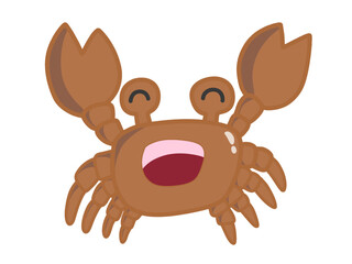 illustration of cartoon crab, cartoon drawing, hand drawn