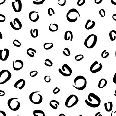 Seamless pattern with sketch circles shape