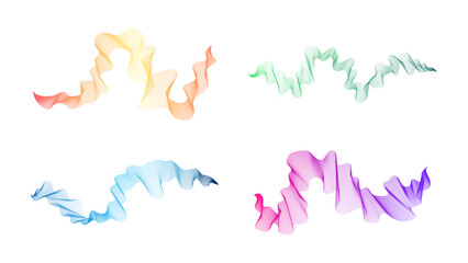 Abstract backdrop with wave gradient lines