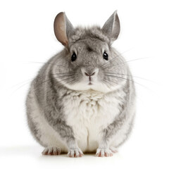 Obraz premium A soft and fluffy Chinchilla (Chinchilla lanigera) sitting upright.