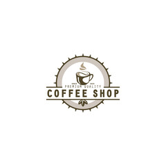 Coffee shop retro logo concept suitable for your business company icon or emblem