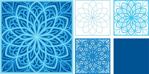 Multilayer mandala square panel template
3d Layered Mandala Cut File. Four layers. 3d islamic mandala. Multilayer Mandala for paper and laser cutting or any other machine cutting.