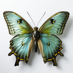 Obraz na płótnie Canvas Top-down view of a Lime Butterfly (Papilio demoleus).