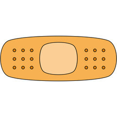 outline wound heal pads, plaster for decoration medication elements 
