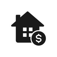 House prices. Mortgage icon design isolated on white background. Vector illustration