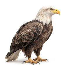 A regal Bald Eagle (Haliaeetus leucocephalus) in a majestic pose.