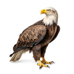 A regal Bald Eagle (Haliaeetus leucocephalus) in a majestic pose.