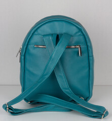 blue backpack, handmade bag