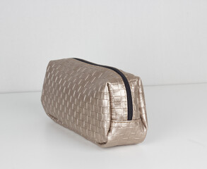 cosmetic beige bag