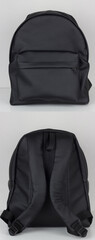 black backpack collage, handmade bag