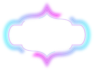 cyberpunk neon frame empty element design