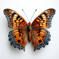 Fototapeta premium A Question Mark Butterfly (Polygonia interrogationis) top-down view.
