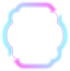 cyberpunk neon frame empty element design