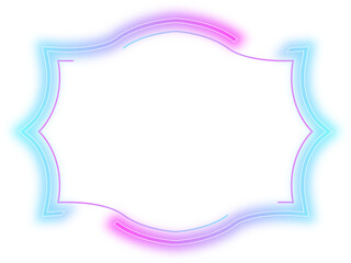 cyberpunk neon frame empty element design