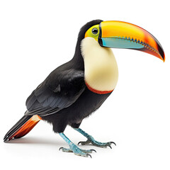 Naklejka premium An exotic Toucan (Ramphastidae) with its large beak.