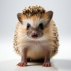 Obraz premium A cute Hedgehog (Erinaceus europaeus) curiously exploring.