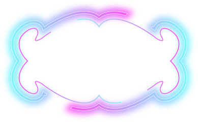 cyberpunk neon frame empty element design