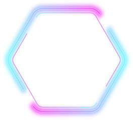 cyberpunk neon frame empty element design