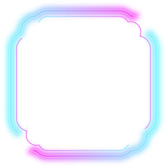 cyberpunk neon frame empty element design