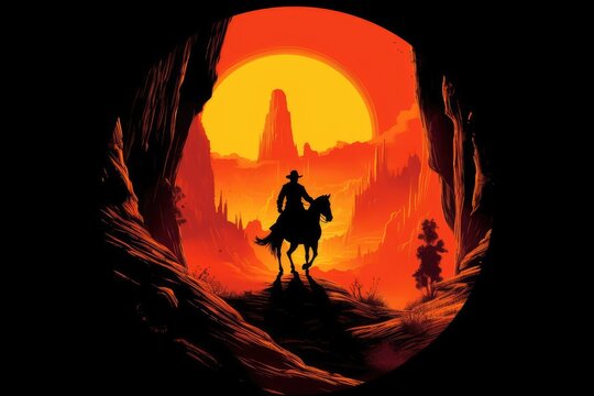 Wild West Cowboy Illustration