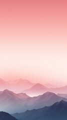 Minimalist silhouette of mountains on a calm background. Generative AI