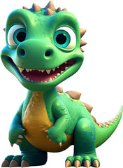 Fototapeta premium Cute dinosaer in 3D style.