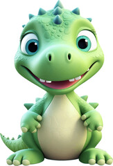 Cute dinosaer in 3D style.