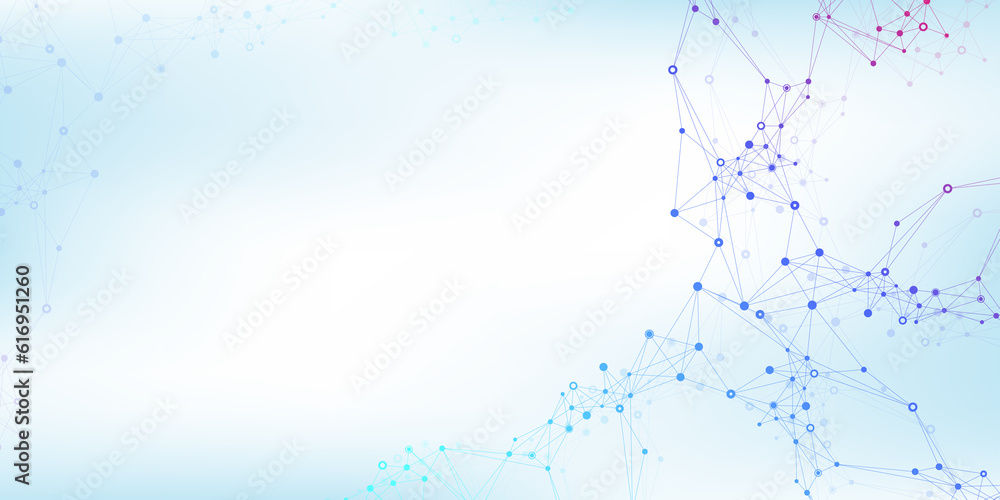 Aufkleber molecular abstract structure background. scientific illustration with molecule dna. medical, science