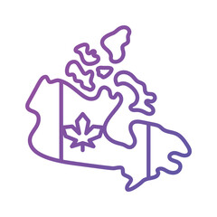 An amazing vector of canadian map in modern style, ready to use icon