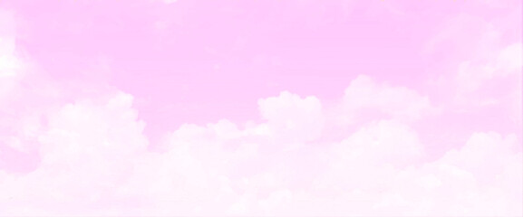Fototapeta na wymiar white fluffy clouds in the pink sky. trendy sky