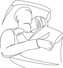 couple in love sleeping