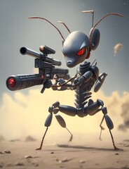 Fototapeta na wymiar Guardians of Nature: Robotic Ant Defending the Environment with Precision