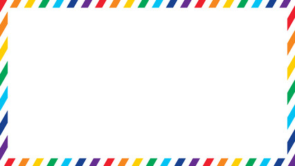 Striped frame colorful rectangular