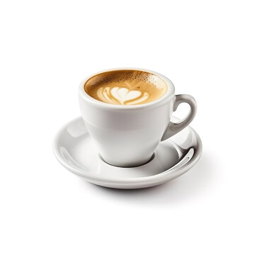 White coffee mug on a white background , Generative AI